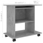 Concrete gray plywood computer table 80x50x75cm by vidaXL, Desks - Ref: Foro24-802898, Price: 75,95 €, Discount: %