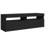 Mueble de TV con luces LED negro 120x35x40 cm de vidaXL, Muebles TV - Ref: Foro24-804374, Precio: 79,16 €, Descuento: %