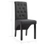 Dining chairs, 6 units, dark gray fabric. by vidaXL, dining chairs - Ref: Foro24-276966, Price: 449,83 €, Discount: %