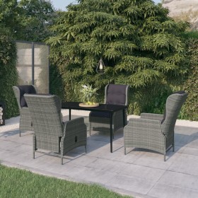 5-piece synthetic rattan gray garden dining set by vidaXL, Garden sets - Ref: Foro24-3099663, Price: 1,00 €, Discount: %