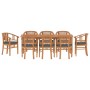 Garden dining set 9 pieces solid teak wood by vidaXL, Garden sets - Ref: Foro24-3155786, Price: 1,00 €, Discount: %