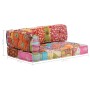 Puf patchwork de tela de vidaXL, Cojines para sillas y sofás - Ref: Foro24-249424, Precio: 240,09 €, Descuento: %