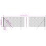 Silver wire fence 1.1x10 m by vidaXL, fence panels - Ref: Foro24-154002, Price: 47,99 €, Discount: %