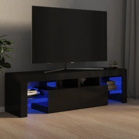 Mueble para TV con luces LED negro brillante 140x36,5x40 cm de vidaXL, Muebles TV - Ref: Foro24-804371, Precio: 159,99 €, Des...