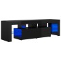 TV-Schrank mit LED-Leuchten glänzend schwarz 140x36,5x40 cm von vidaXL, TV-Möbel - Ref: Foro24-804371, Preis: 159,26 €, Rabat...