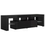 TV-Schrank mit LED-Leuchten glänzend schwarz 140x36,5x40 cm von vidaXL, TV-Möbel - Ref: Foro24-804371, Preis: 159,26 €, Rabat...