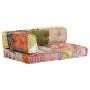 Puf patchwork de tela de vidaXL, Cojines para sillas y sofás - Ref: Foro24-249424, Precio: 240,09 €, Descuento: %