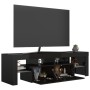 TV-Schrank mit LED-Leuchten glänzend schwarz 140x36,5x40 cm von vidaXL, TV-Möbel - Ref: Foro24-804371, Preis: 159,26 €, Rabat...