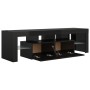 TV-Schrank mit LED-Leuchten glänzend schwarz 140x36,5x40 cm von vidaXL, TV-Möbel - Ref: Foro24-804371, Preis: 159,26 €, Rabat...