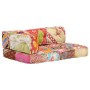 Puf patchwork de tela de vidaXL, Cojines para sillas y sofás - Ref: Foro24-249424, Precio: 240,09 €, Descuento: %