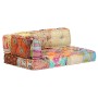 Puf patchwork de tela de vidaXL, Cojines para sillas y sofás - Ref: Foro24-249424, Precio: 240,09 €, Descuento: %