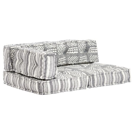 Gray Striped Fabric Pouf by vidaXL, Cushions for chairs and sofas - Ref: Foro24-249425, Price: 163,99 €, Discount: %