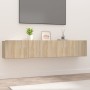 Muebles de TV 2 uds madera ingeniería roble Sonoma 80x30x30 cm de vidaXL, Muebles TV - Ref: Foro24-804538, Precio: 70,59 €, D...