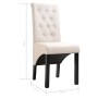 Dining chairs 4 units cream fabric by vidaXL, dining chairs - Ref: Foro24-276967, Price: 364,90 €, Discount: %