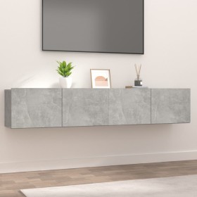 TV-Möbel, 2 Stück, Holzwerkstoff, grauer Beton, 80 x 30 x 30 cm von vidaXL, TV-Möbel - Ref: Foro24-804539, Preis: 64,38 €, Ra...