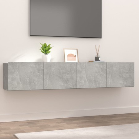 TV-Möbel, 2 Stück, Holzwerkstoff, grauer Beton, 80 x 30 x 30 cm von vidaXL, TV-Möbel - Ref: Foro24-804539, Preis: 64,38 €, Ra...