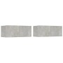 TV furniture 2 pcs engineered wood gray concrete 80x30x30 cm by vidaXL, TV Furniture - Ref: Foro24-804539, Price: 64,38 €, Di...