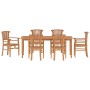 7-piece solid teak wood garden dining set by vidaXL, Garden sets - Ref: Foro24-3155787, Price: 1,00 €, Discount: %