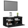 Mueble de TV con luces LED negro 90x35x40 cm de vidaXL, Muebles TV - Ref: Foro24-804383, Precio: 57,99 €, Descuento: %