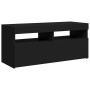 Mueble de TV con luces LED negro 90x35x40 cm de vidaXL, Muebles TV - Ref: Foro24-804383, Precio: 57,99 €, Descuento: %