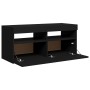 Mueble de TV con luces LED negro 90x35x40 cm de vidaXL, Muebles TV - Ref: Foro24-804383, Precio: 57,99 €, Descuento: %