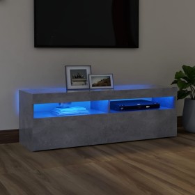 TV stand with LED lights in concrete gray, 120x35x40 cm by vidaXL, TV Furniture - Ref: Foro24-804377, Price: 75,95 €, Discoun...