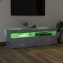 TV stand with LED lights in concrete gray, 120x35x40 cm by vidaXL, TV Furniture - Ref: Foro24-804377, Price: 75,95 €, Discoun...