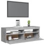 Mueble de TV con luces LED gris hormigón 120x35x40 cm de vidaXL, Muebles TV - Ref: Foro24-804377, Precio: 76,13 €, Descuento: %