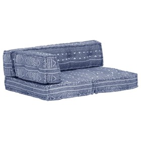 Pouf aus Indigo-Stoff von vidaXL, Kissen für Stühle und Sofas - Ref: Foro24-249428, Preis: 169,99 €, Rabatt: %