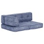 Pouf aus Indigo-Stoff von vidaXL, Kissen für Stühle und Sofas - Ref: Foro24-249428, Preis: 169,34 €, Rabatt: %