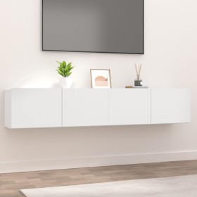 Muebles para TV 2 uds madera de ingeniería blanco 80x30x30 cm de vidaXL, Muebles TV - Ref: Foro24-804535, Precio: 83,31 €, De...