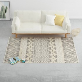 Hand-woven wool rug white/grey/black/brown 80x150 cm by vidaXL, Rugs - Ref: Foro24-284364, Price: 53,99 €, Discount: %