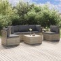 6-piece garden furniture set and gray synthetic rattan cushions by vidaXL, Garden sets - Ref: Foro24-3157374, Price: 556,62 €...