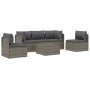 Set de muebles de jardín 6 pzas y cojines ratán sintético gris de vidaXL, Conjuntos de jardín - Ref: Foro24-3157374, Precio: ...