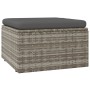 Set de muebles de jardín 10 pzas y cojines ratán sintético gris de vidaXL, Conjuntos de jardín - Ref: Foro24-3157392, Precio:...