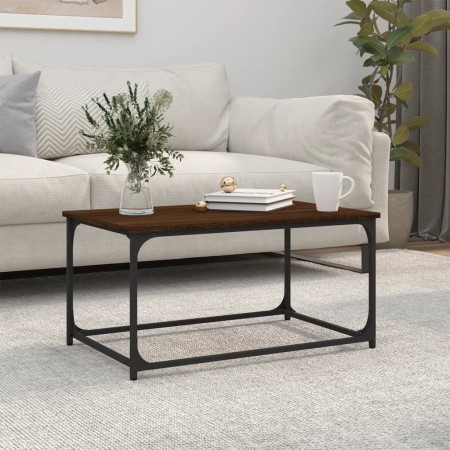 Brown oak wood and iron coffee table 80x50x40 cm by vidaXL, Coffee table - Ref: Foro24-823296, Price: 39,99 €, Discount: %