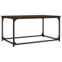 Brown oak wood and iron coffee table 80x50x40 cm by vidaXL, Coffee table - Ref: Foro24-823296, Price: 39,99 €, Discount: %