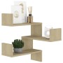 Sonoma oak plywood wall corner shelf 40x40x50 cm by vidaXL, Shelves and shelves - Ref: Foro24-807229, Price: 22,64 €, Discoun...