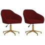 Swivel dining chairs 2 units red velvet by vidaXL, dining chairs - Ref: Foro24-330605, Price: 147,37 €, Discount: %