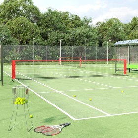 Black and red polyester tennis net 600x100x87 cm by vidaXL, tennis nets - Ref: Foro24-93759, Price: 71,44 €, Discount: %