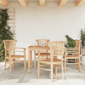 5-piece garden dining set solid teak wood by vidaXL, Garden sets - Ref: Foro24-3155760, Price: 571,66 €, Discount: %