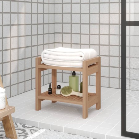 Badezimmer-Beistelltisch aus massivem Teakholz, 45 x 30 x 45 cm von vidaXL, Badezimmerzubehör - Ref: Foro24-340753, Preis: 46...