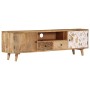 Solid mango wood TV cabinet 140x30x40 cm by vidaXL, TV Furniture - Ref: Foro24-249856, Price: 279,47 €, Discount: %