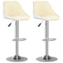 Kitchen stools 2 units cream and white synthetic leather by vidaXL, Kitchen stools - Ref: Foro24-335243, Price: 128,99 €, Dis...