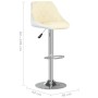 Kitchen stools 2 units cream and white synthetic leather by vidaXL, Kitchen stools - Ref: Foro24-335243, Price: 128,99 €, Dis...