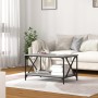 Sonoma gray wood and iron coffee table 80x50x45 cm by vidaXL, Coffee table - Ref: Foro24-823320, Price: 51,99 €, Discount: %