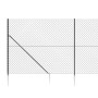 Wire fence with anchor spikes anthracite gray 1.6x25 m by vidaXL, fence panels - Ref: Foro24-153980, Price: 289,04 €, Discoun...