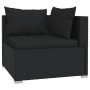 Set de muebles de jardín 4 pzas y cojines ratán sintético negro de vidaXL, Conjuntos de jardín - Ref: Foro24-3101424, Precio:...