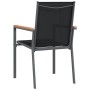 Garden chairs 2 pcs textilene and black steel 55x61.5x90 cm by vidaXL, Garden chairs - Ref: Foro24-364099, Price: 110,58 €, D...