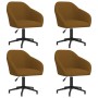 Swivel dining chairs 4 pcs brown velvet by vidaXL, dining chairs - Ref: Foro24-3089680, Price: 266,01 €, Discount: %